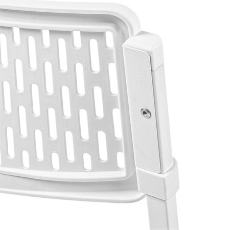 National Public Seating NPS AirFlex Series Premium Polypropylene Folding Chair, White (Pack of 4) 1421